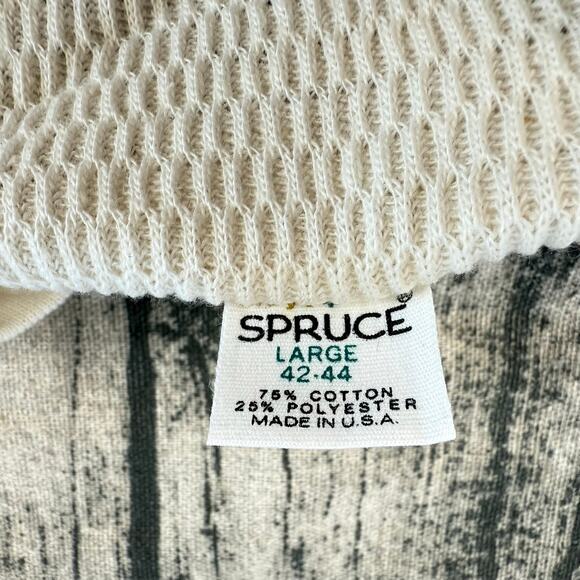 VTG Long Mayo Spruce Men L Thermal Waffle Knit Long Sleeve Top Utility Stretchy - Picture 4 of 9